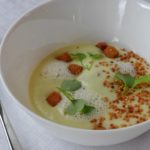 Espuma pommes de terre ratte / Sparassis/ Quinoa soufflé